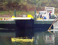 La rampa mobile in sollevamento